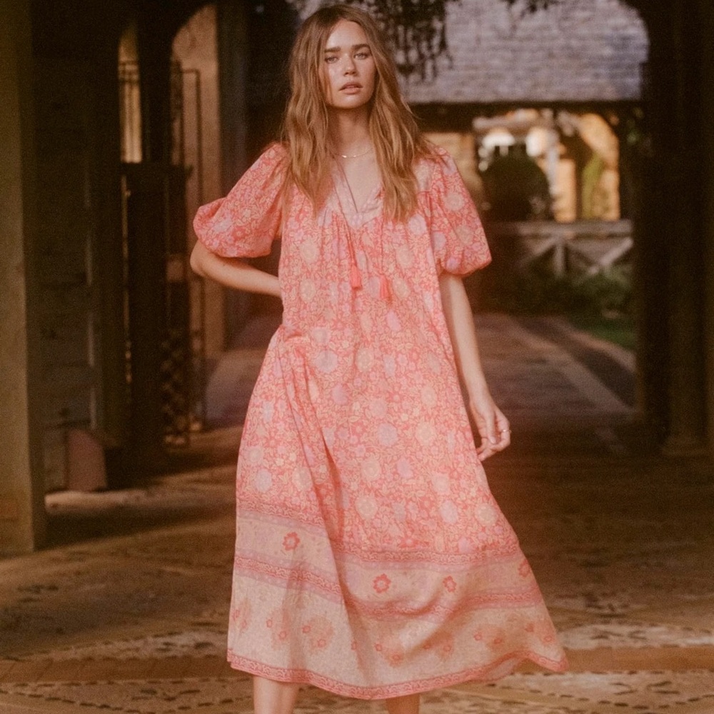 Spell: Love Story short sleeve boho dress. Size S (Aus 10) - Picture 6 of 7
